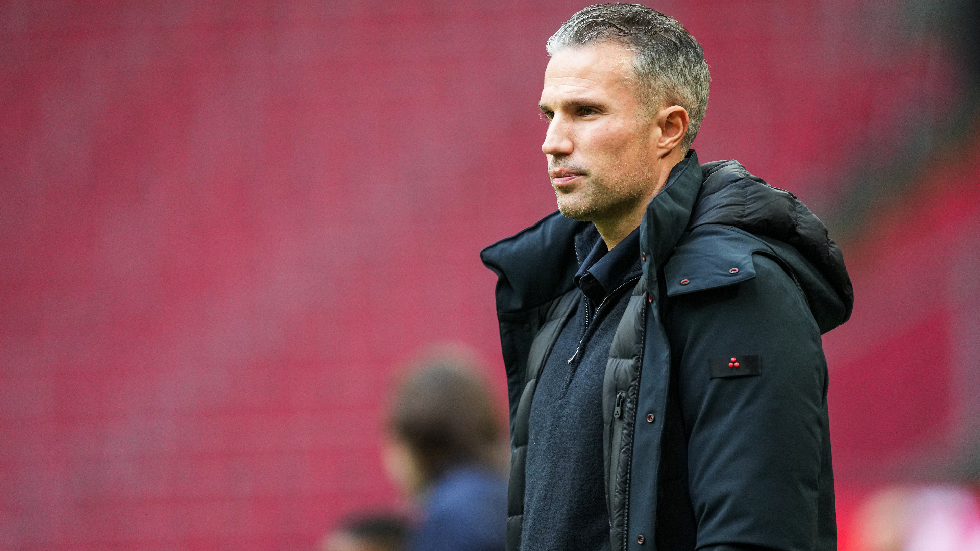 Robin van Persie vlak voor het begin van De Klassieker.