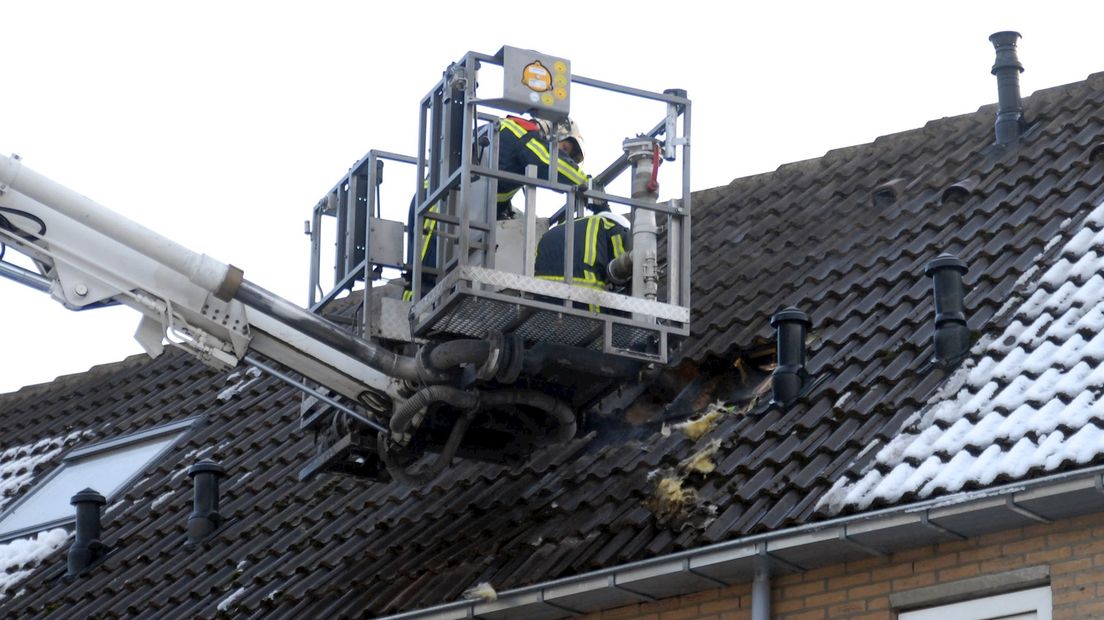 Brand in huis door vuurwerk