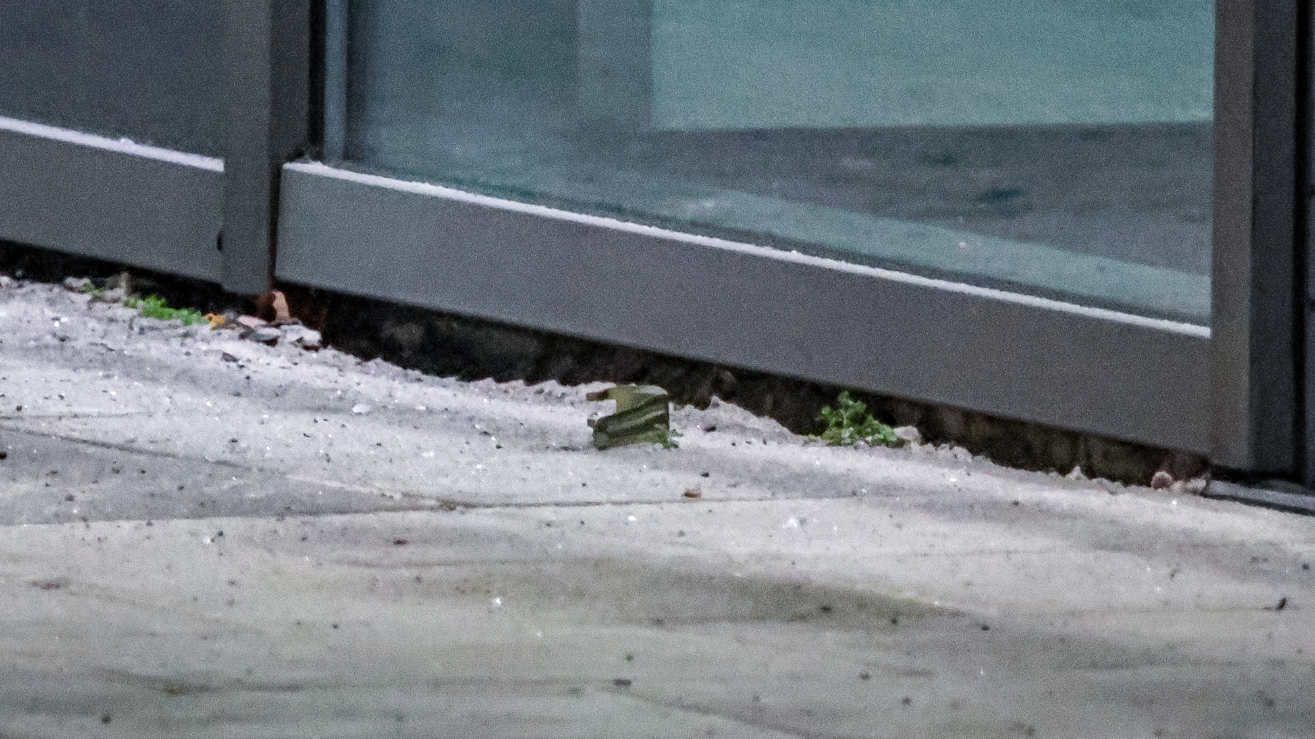 Bij de flat is iets gevonden dat lijkt op de handgreep van een handgranaat.