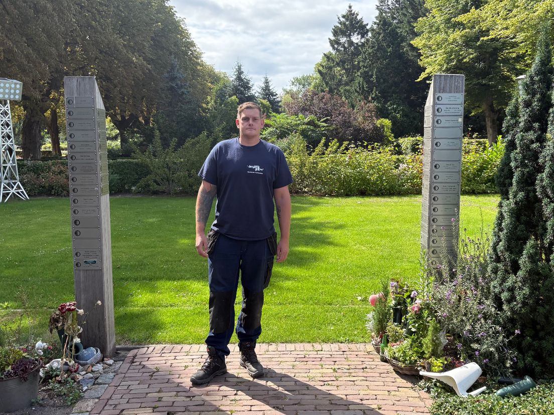Marlon bij het 'Feyenoord-vak'.