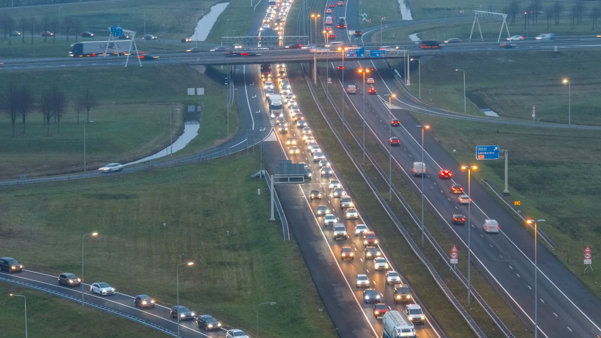 File op A7 tussen Beetsterzwaag en Heerenveen door ongeluk