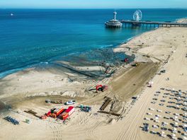 Rijkswaterstaat zorgt voor nieuw zand op strand Scheveningen