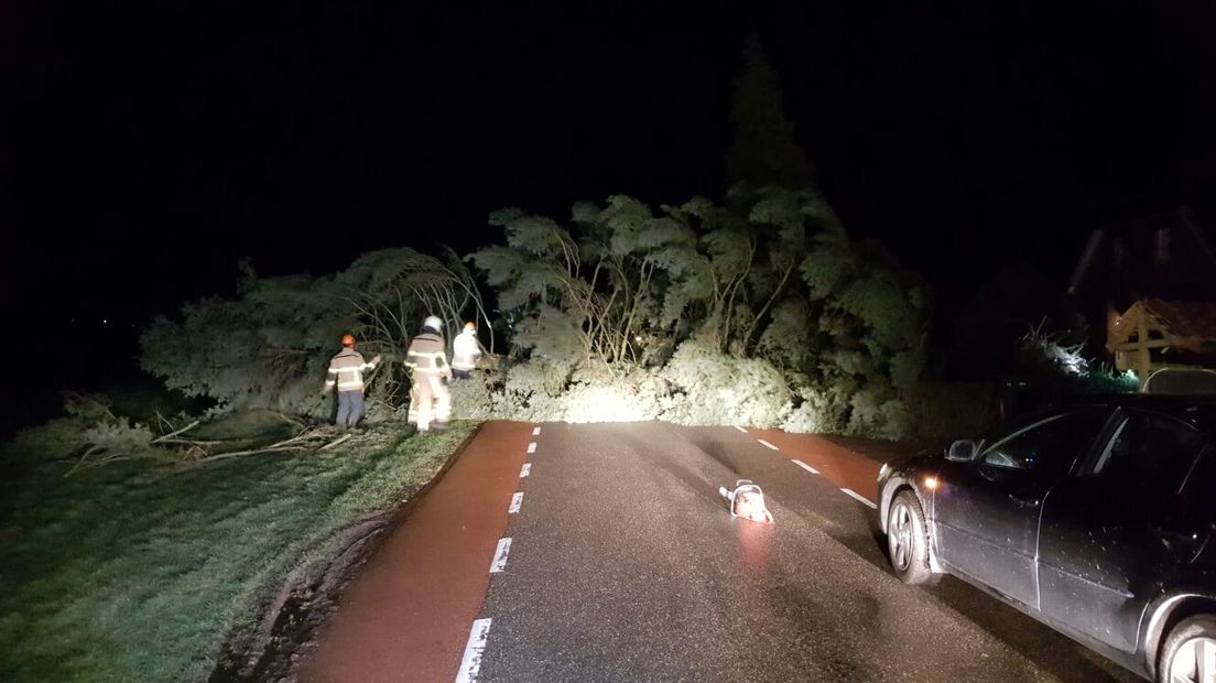 De storm die donderdagavond over Gelderland trok heeft tot zeker 100 stormschades geleid.