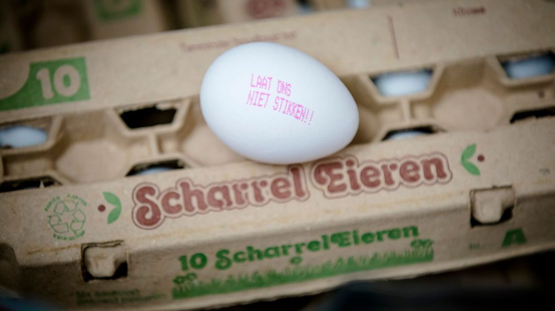 Getroffen pluimveehouders boden in 2018 deze eieren aan Tweede Kamerleden aan (Rechten: ANP/Bart Maat)