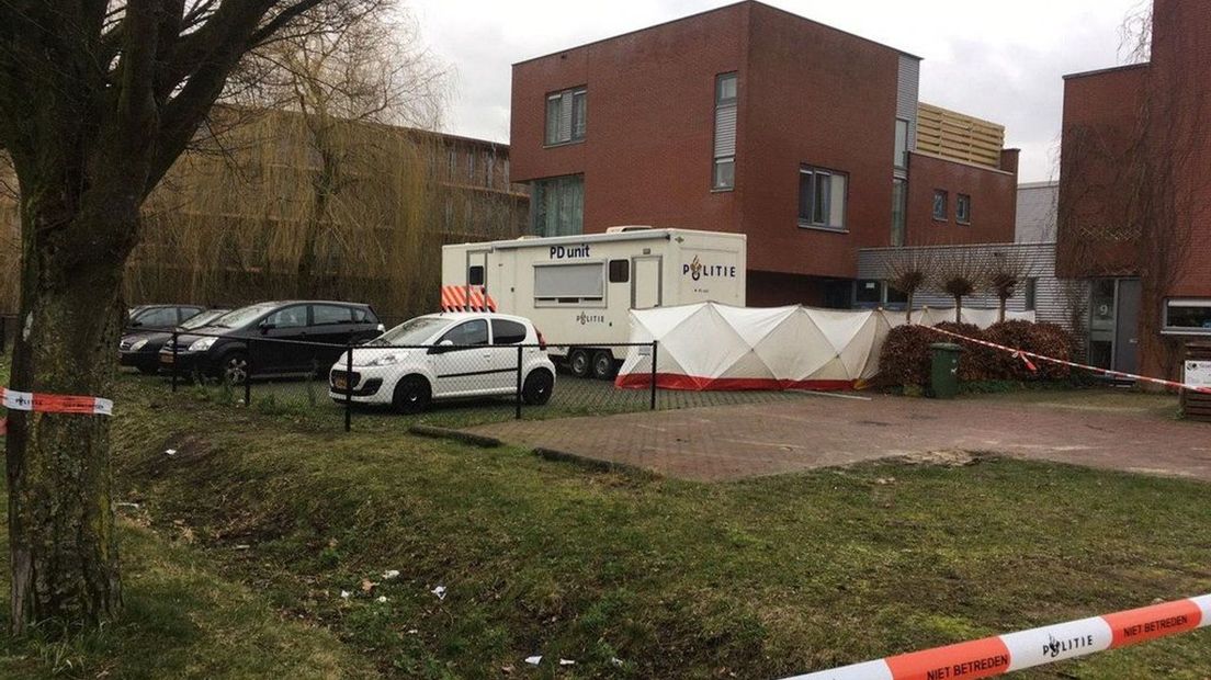 De plek van het fatale steekincident in Wageningen.