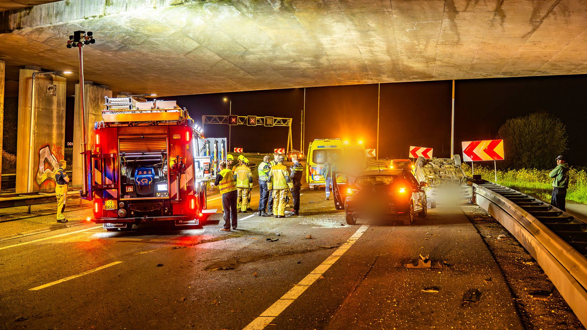 Op de plek van het ongeval was het een ravage.