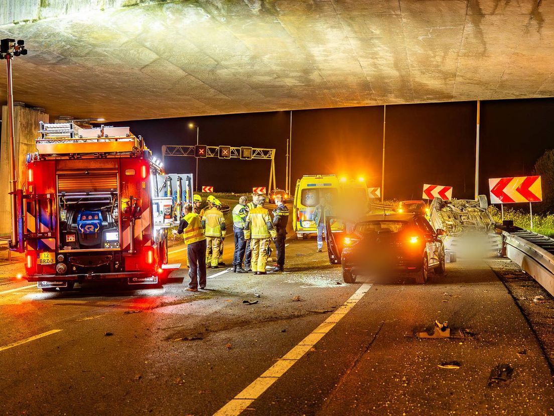 Op de plek van het ongeval was het een ravage.