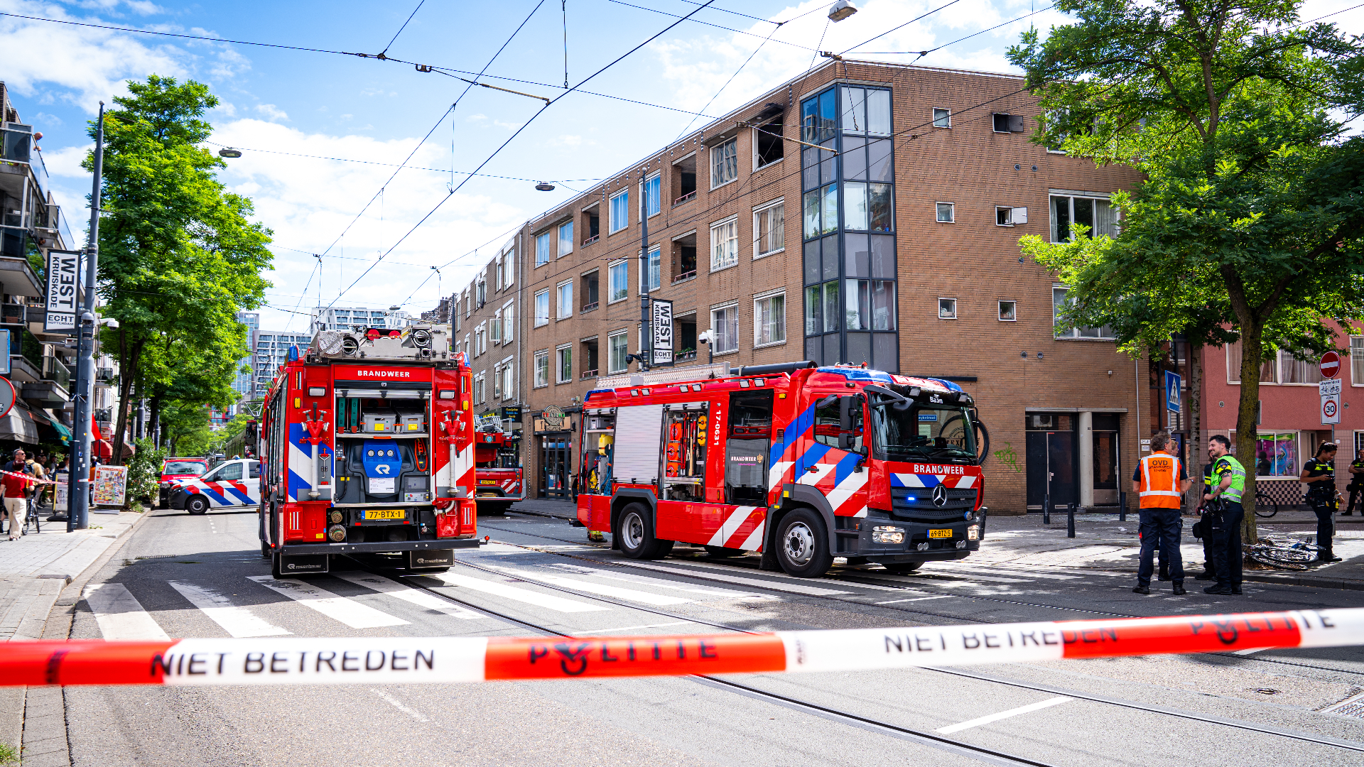 Bij de brand aan de Van Speykstraat ontstond een explosie.