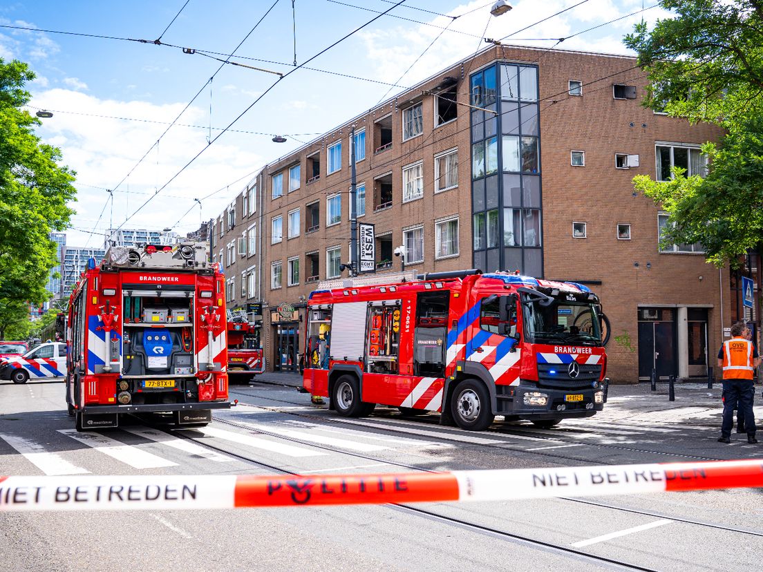 Bij de brand aan de Van Speykstraat ontstond een explosie.