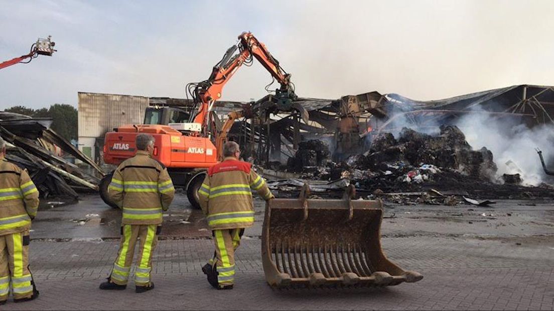 De brand heeft heel het pand vernietigd