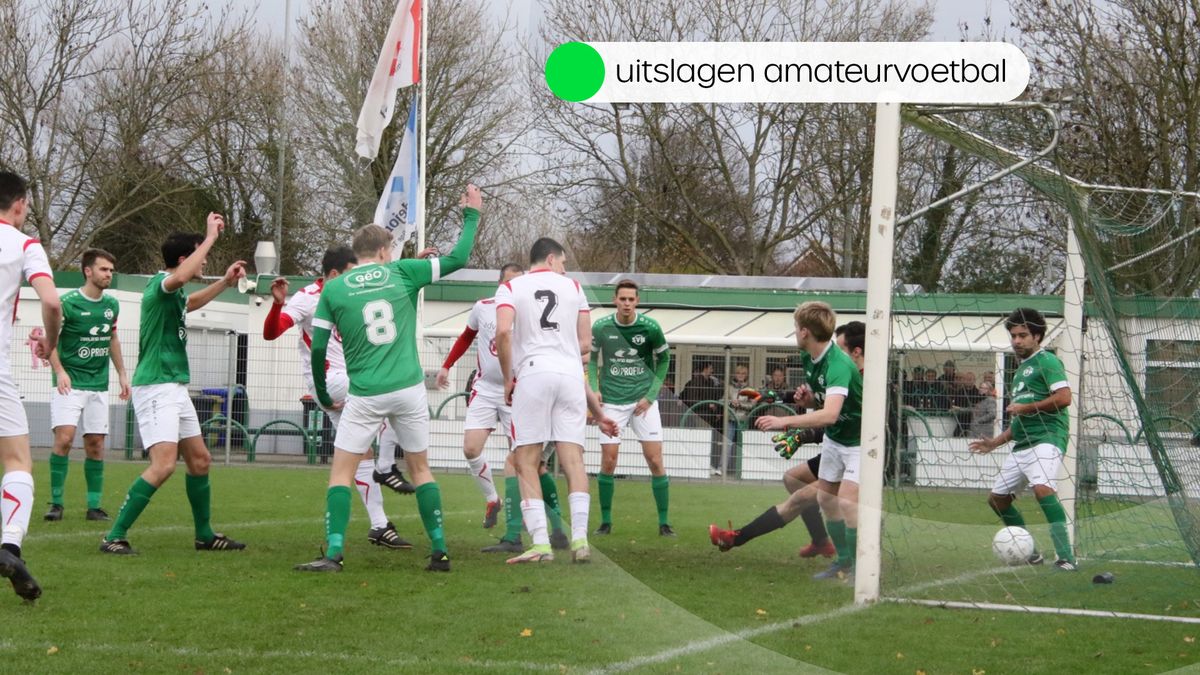 Uitslagen amateurvoetbal zaterdag 6 december