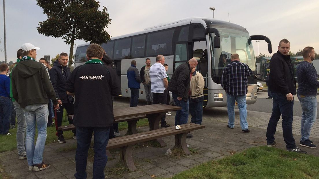 Op een parkeerplaats in Duitsland