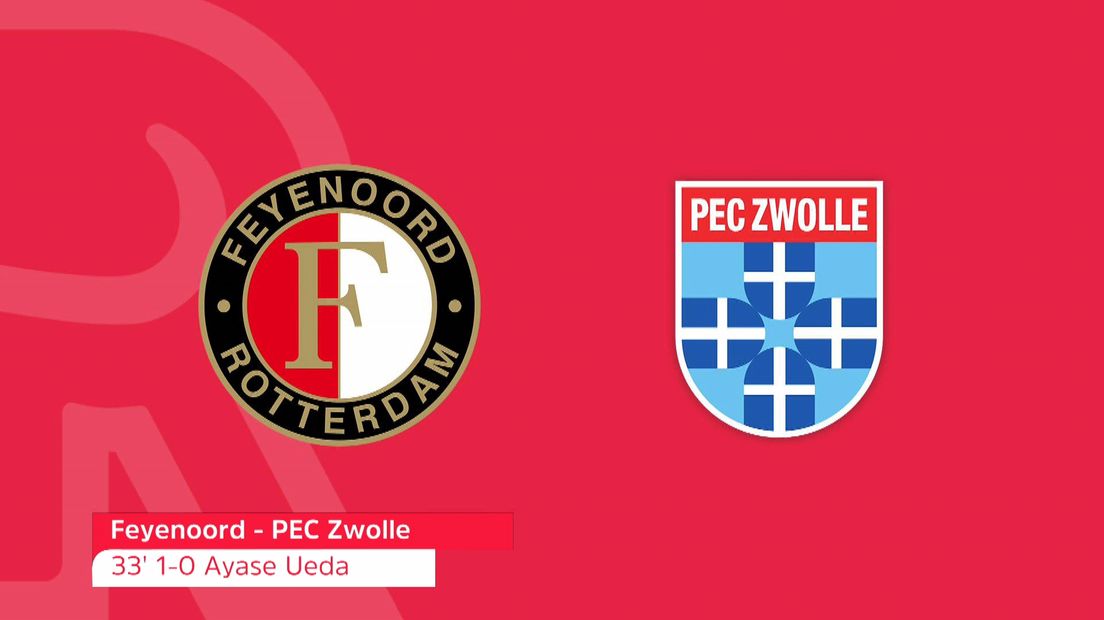 Zo klonk de 1-0 van Ayase Ueda bij Feyenoord-PEC Zwolle op Radio Rijnmond
