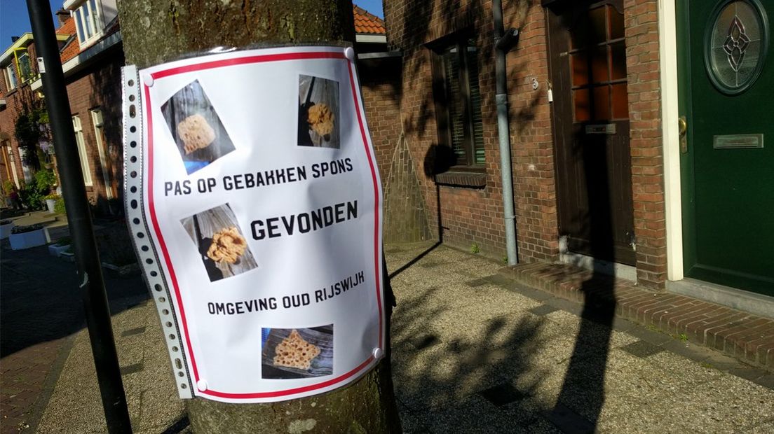 In Rijswijk wordt gewaarschuwd voor de gebakken spons
