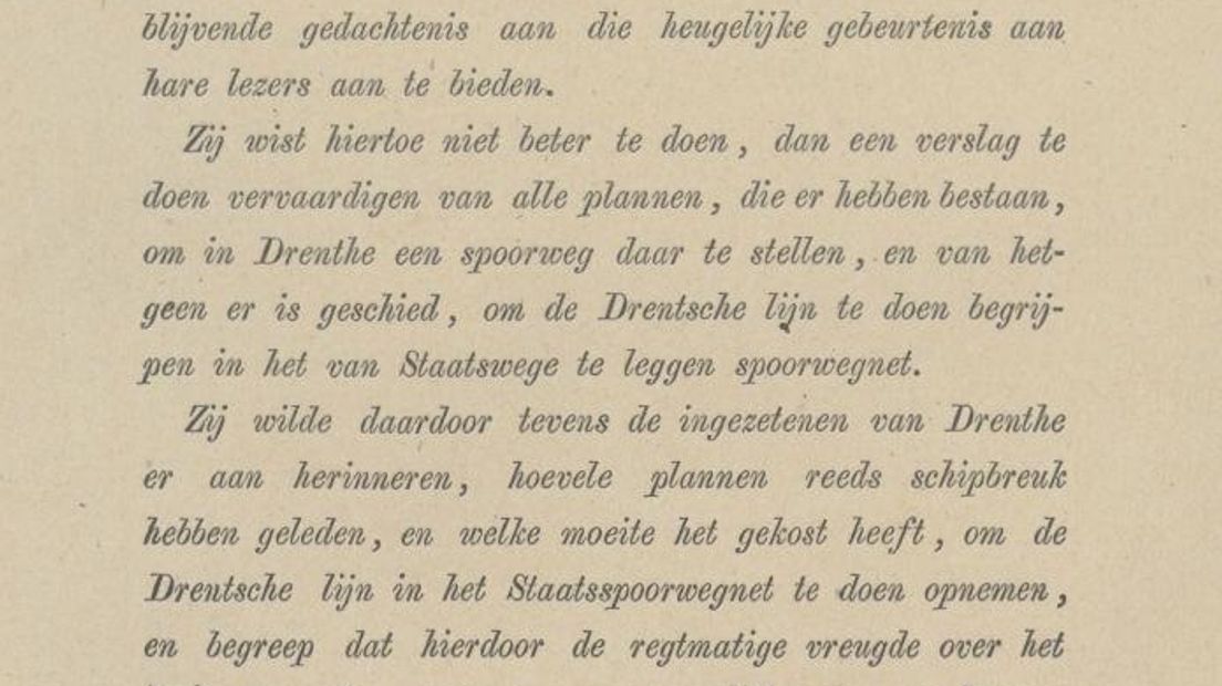 Ook de Provinciale Drentsche en Asser courant staat stil bij de moeite die het aanleggen van de spoorlijn gekost heeft. 30 april 1870. (Bron: Delpher)