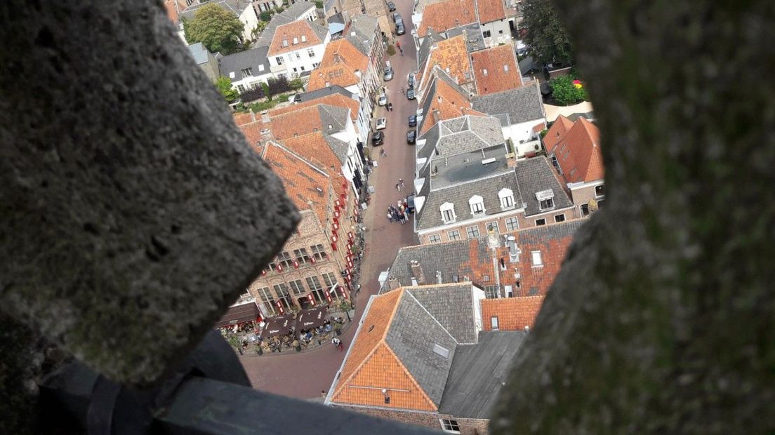 Blik op Doesburg vanuit kerktoren
