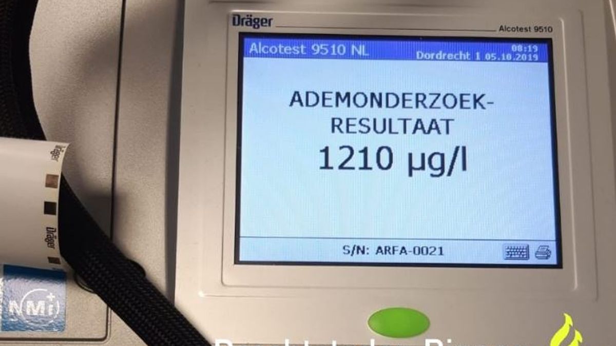 Dordtenaar gepakt met vijf keer teveel alcohol in zijn bloed - Rijnmond