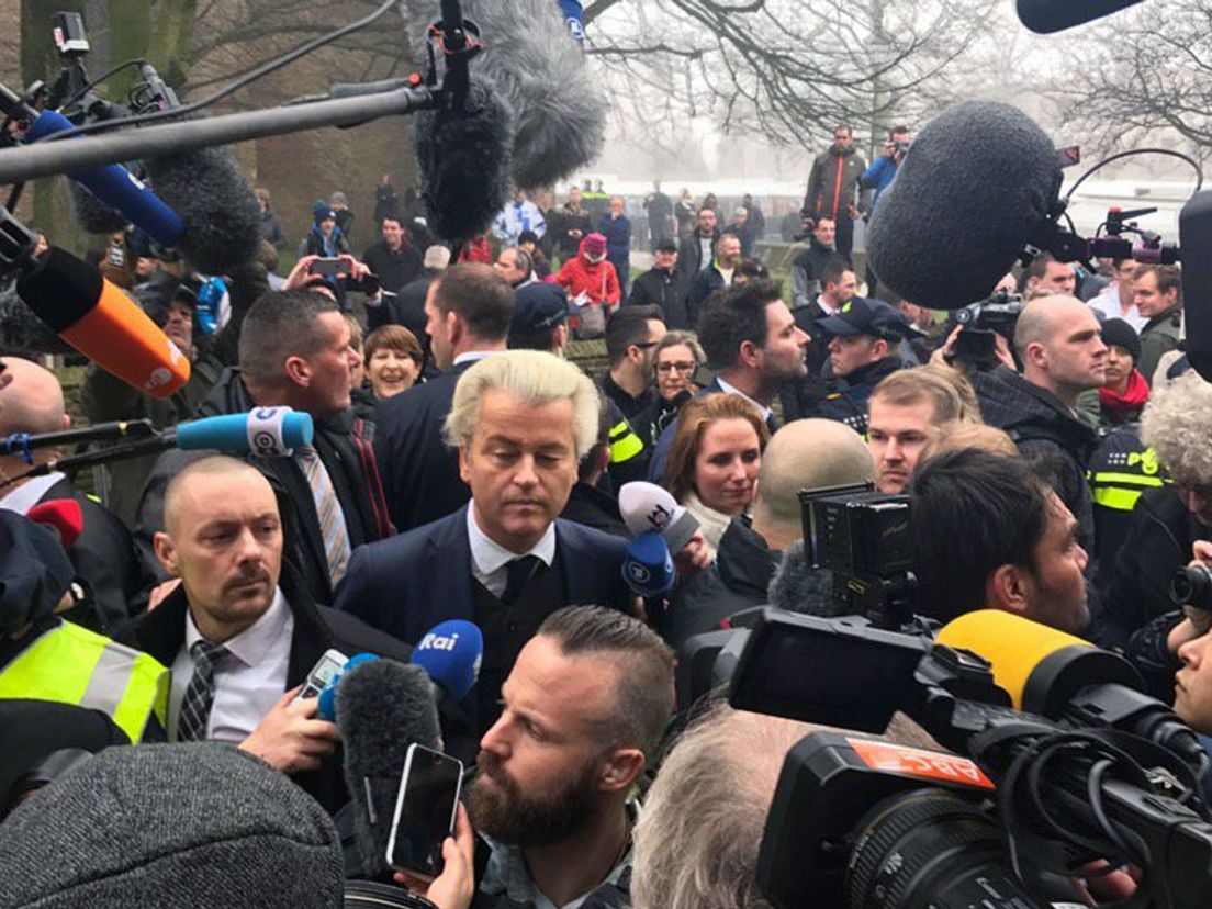 Geert Wilders op campagne in Spijkenisse