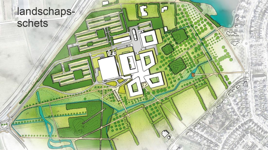 Schets ontwerp nieuwe ziekenhuis Bravis Roosendaal