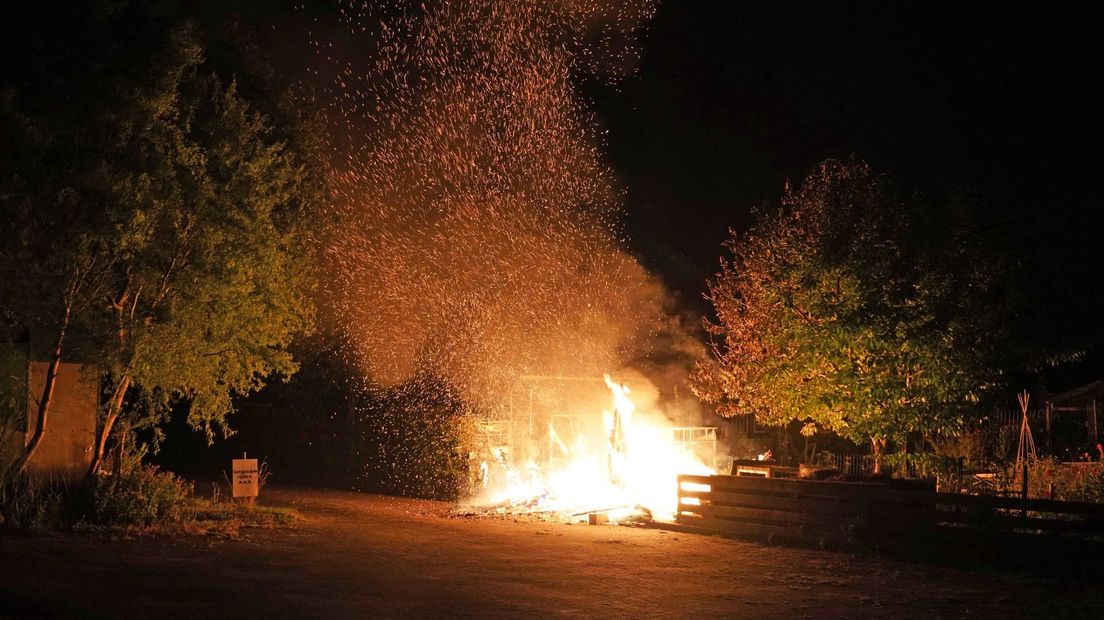 Brand volkstuinencomplex Meppel