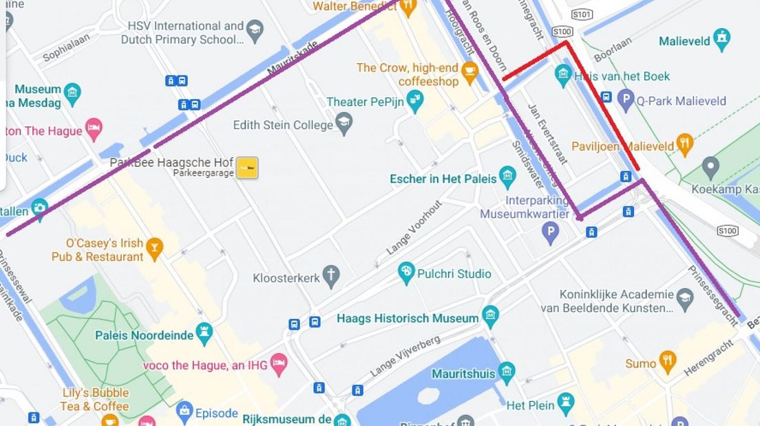 Deze route vaart Bob tussen 07.00 en 08.00 én tussen 09.00 en 10.00