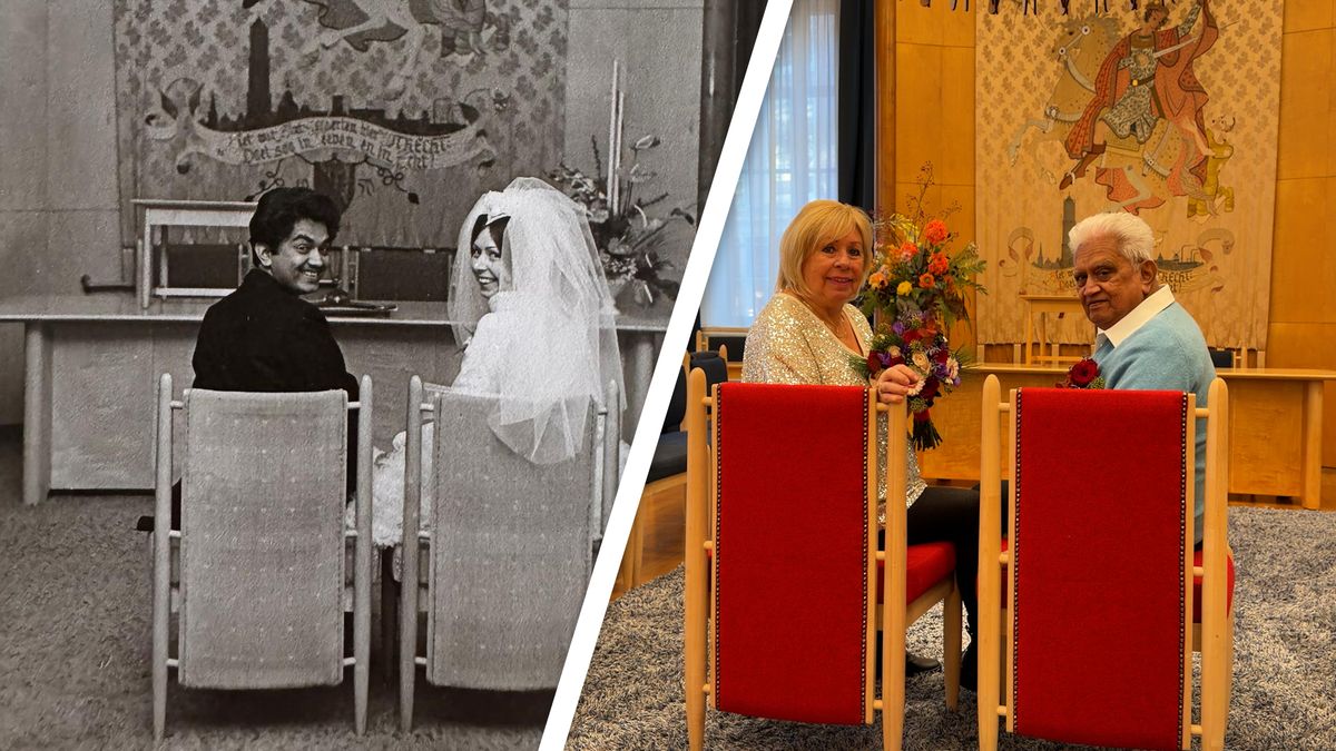 Van trouwauto tot ja-woord: Siennie en Hans beleven 60 jaar later hun trouwdag opnieuw