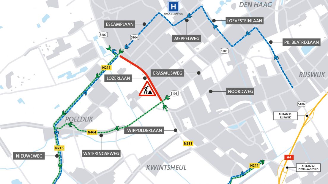 Omleidingen Lozerlaan