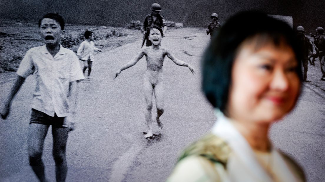 Kim Phuc voor de iconische foto uit 1972