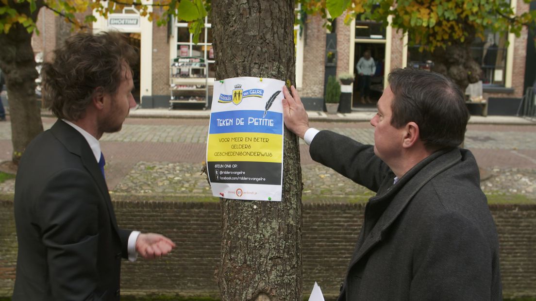 Ze roepen het al weken op Omroep Gelderland en nu gaan ze ook echt over tot actie. Het historische tv-programma 'Ridders van Gelre' is een petitie gestart voor meer en beter onderwijs over de Gelderse geschiedenis.