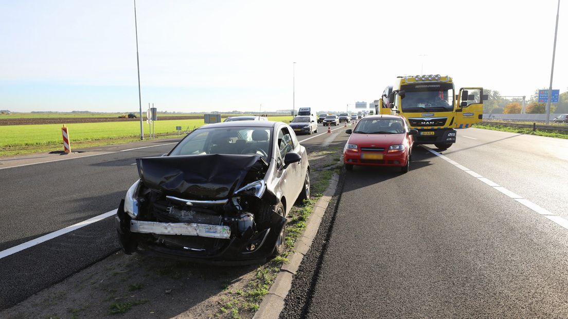 Meerdere auto's waren bij het ongeluk betrokken.