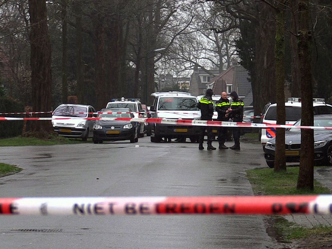 De plaats delict bij het huis van Everink