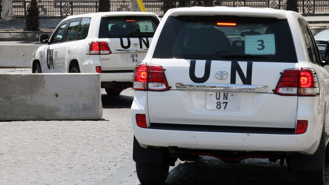 Inspecteurs van de Verenigde Naties in Damascus