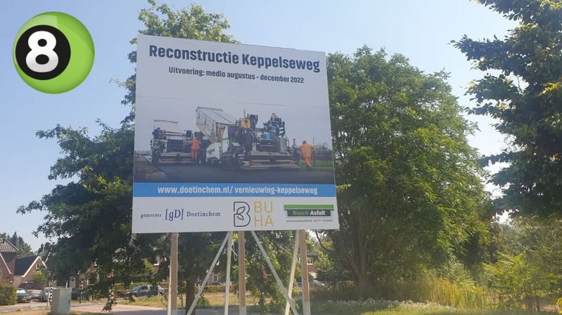 Keppelseweg in Doetinchem vanaf vrijdag weer open voor verkeer