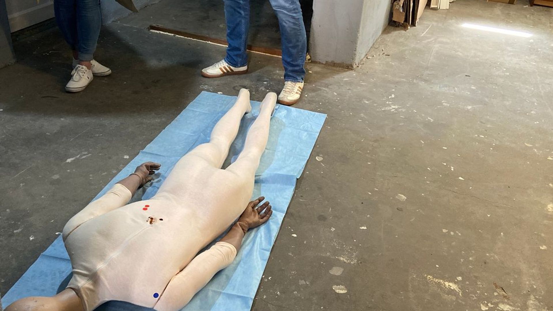 Er werd een pop gebruikt om de situatie na te bootsen