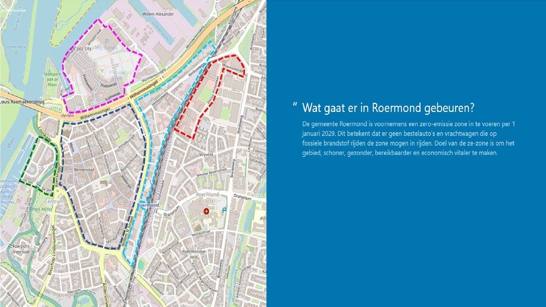 Roermond onderzoekt of en hoe per 1 januari 2029 een emissiezone kan worden ingevoerd