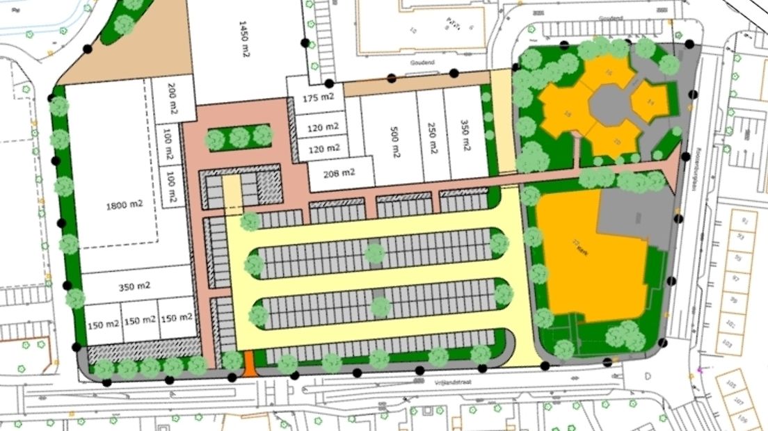 Ontwerp nieuwbouw winkelcentrum Dauwendaele