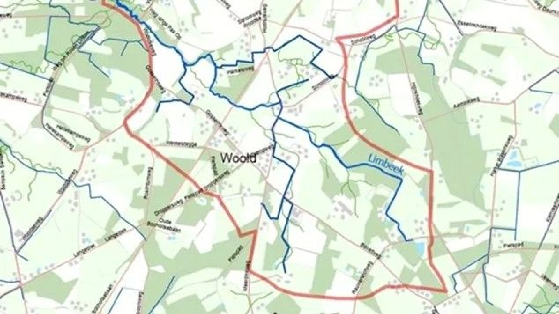 Projectgebied Woold en Limbeek.