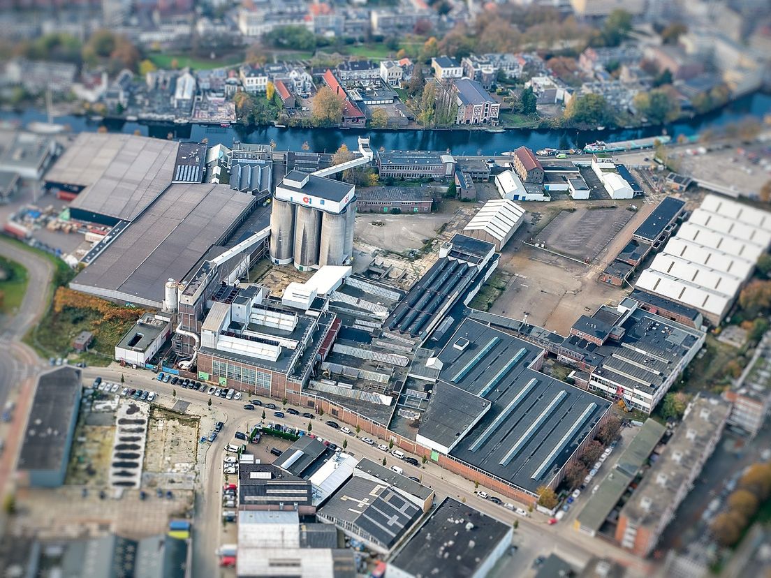 Het terrein van de voormalige glasfabriek in Schiedam beslaat ruim 5 hectare.