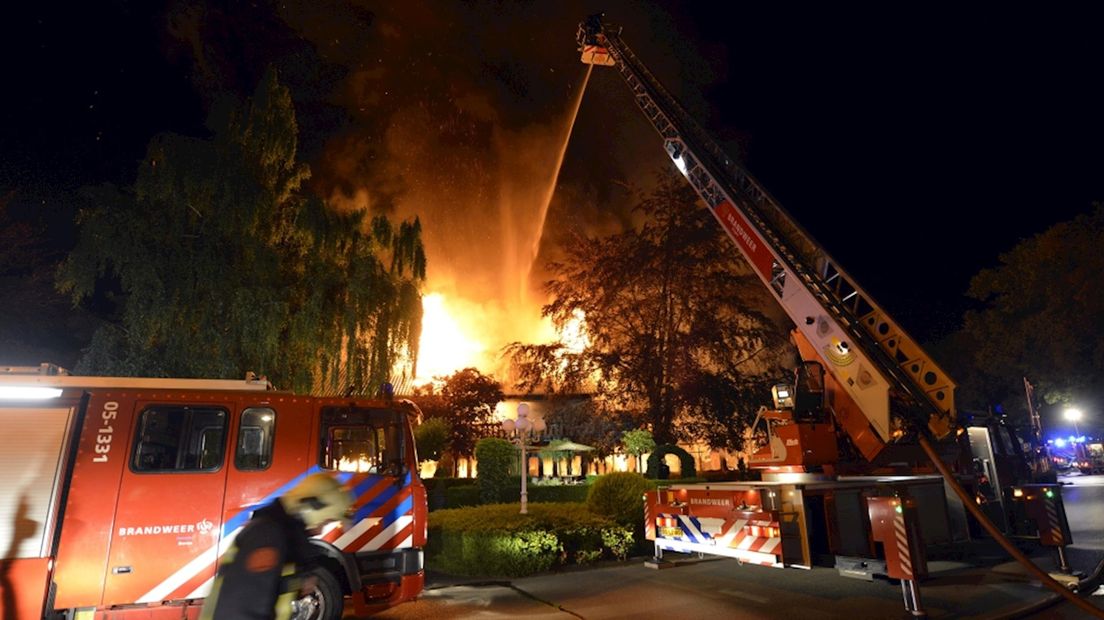 Brandweer aan het werk in Saasveld