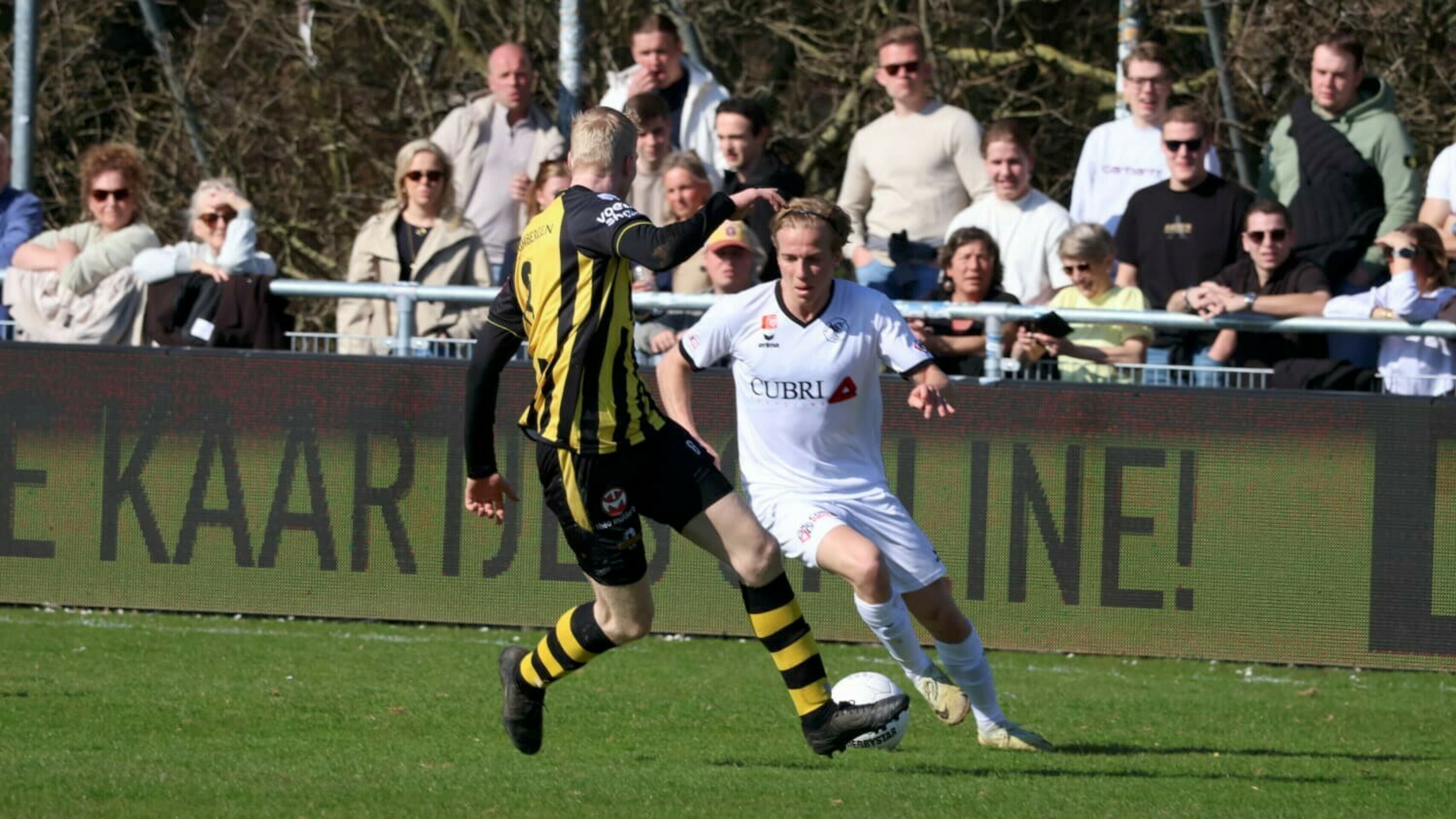 ACV verlaat laatste plek na gelijkspel bij Rijnsburgse Boys: ‘We hebben opnieuw bewezen dat we absoluut niet minder zijn’