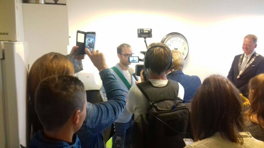 Veel mediaaandacht voor Frank Gorissen.