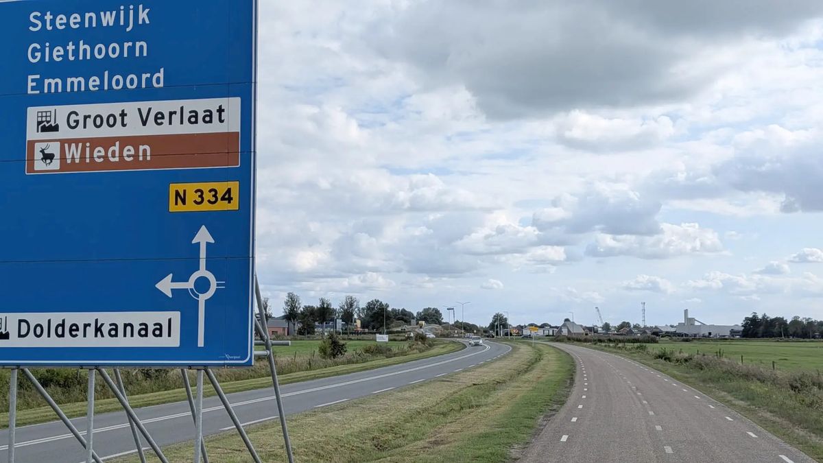 Provincie Overijssel pakt sluipverkeer op parallelweg N334 bij Steenwijk aan
