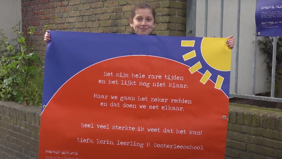 Verhaal en gedicht van Wieshay en Ecrin (10) hangen in Moerwijk: 'Iets wat ik heb gemaakt, komt in m