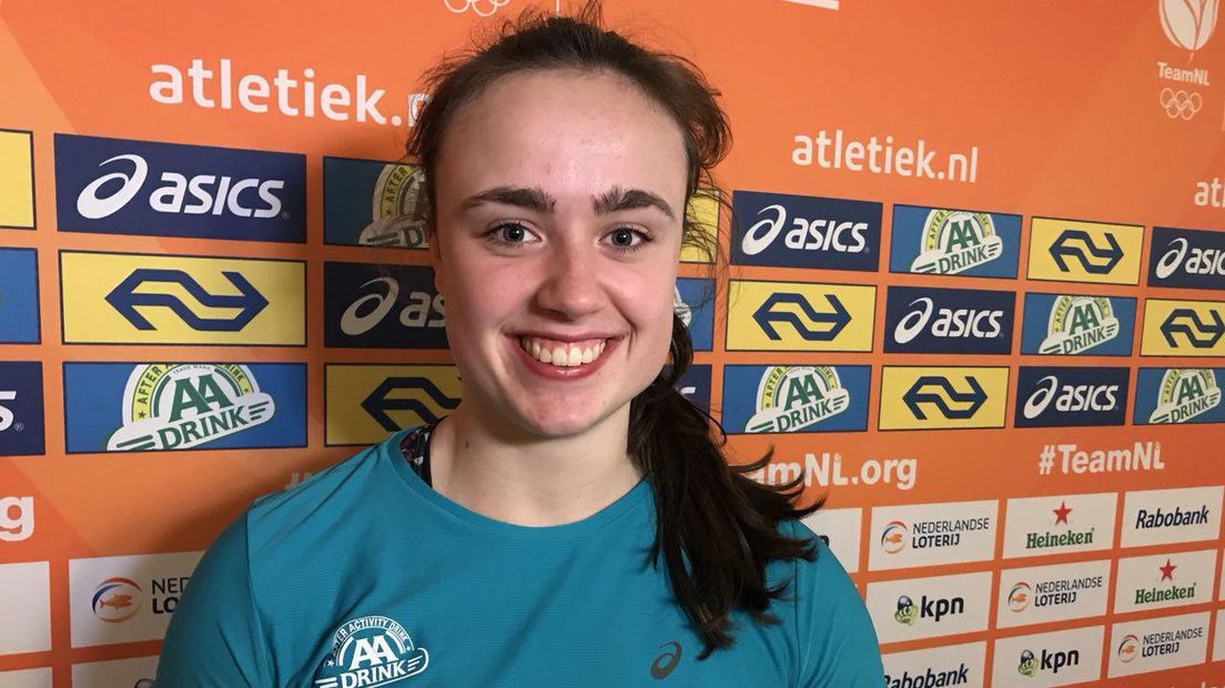 Jorinde van Klinken pakte drie medailles op het NK (foto RTV Drenthe)