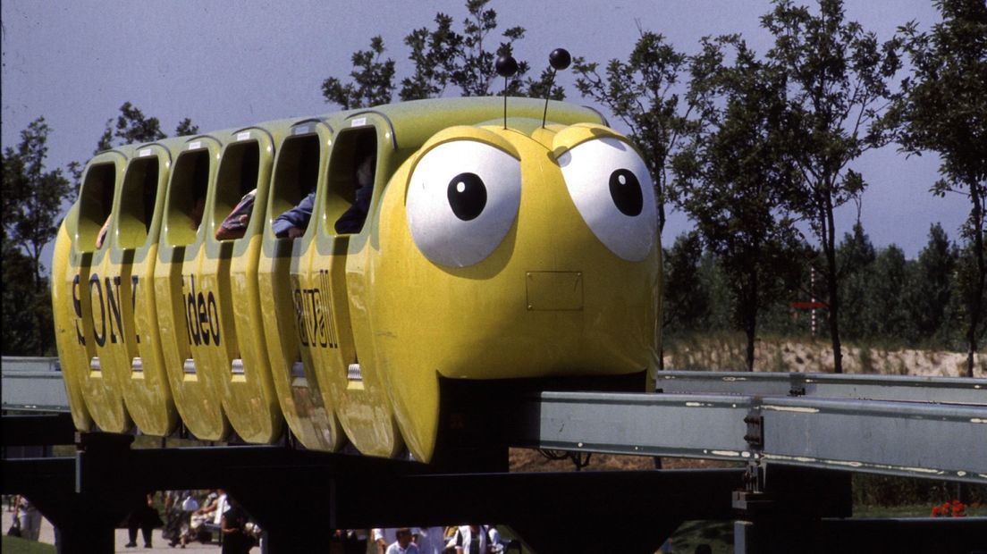 De rups monorail op de Floriade van 1992