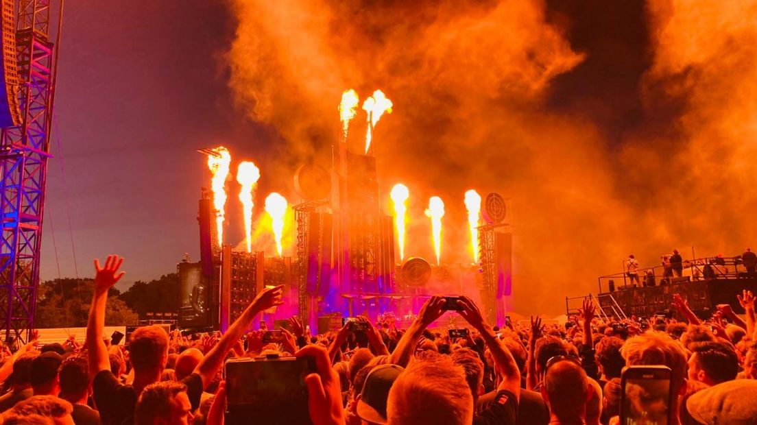 Het concert van Rammstein in het Stadspark