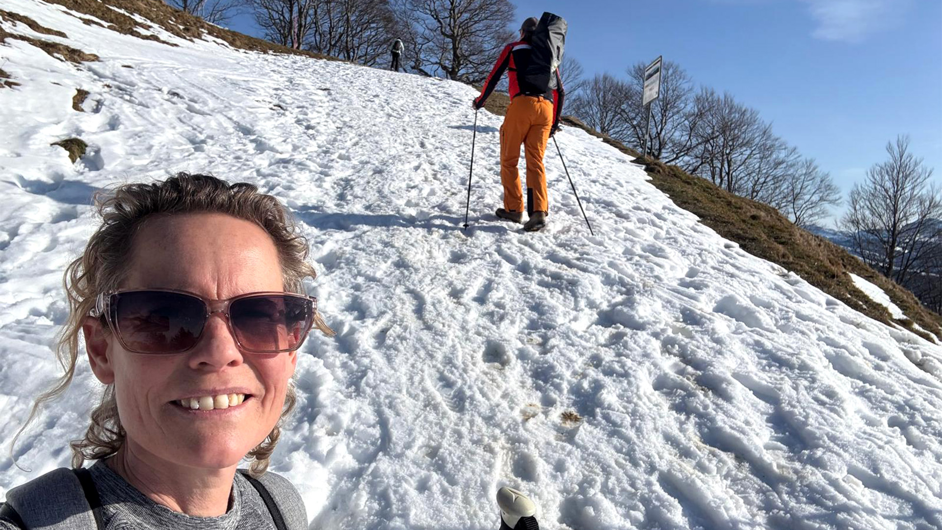 In kuier yn de snie op de Flumserberg
