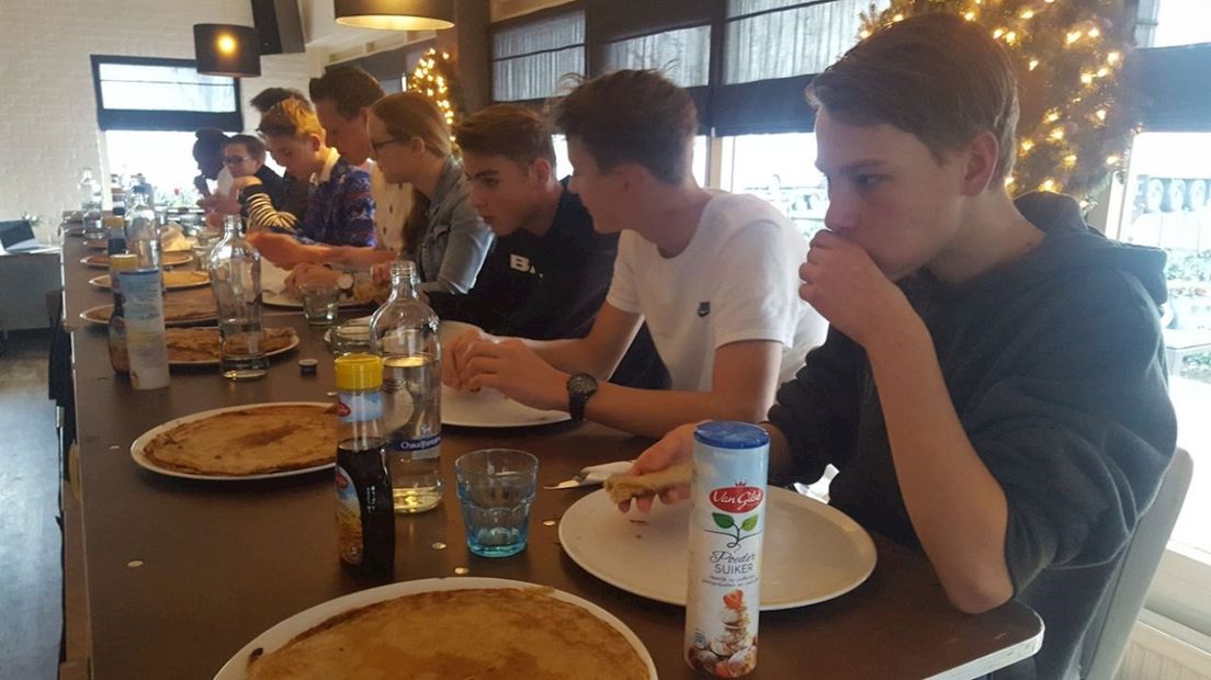 NK pannenkoeken eten in De Lichtmis