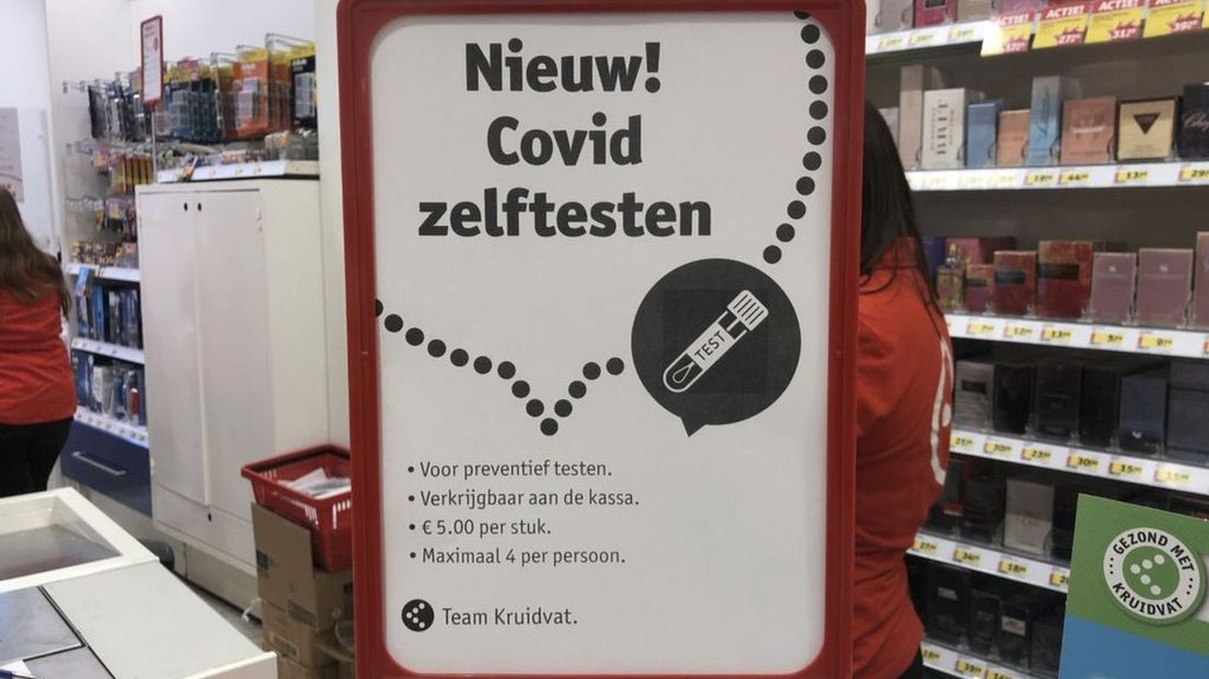 Kruidvat verkoopt zelftesten voor 5 euro