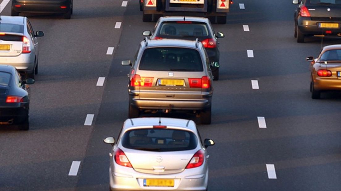 Automobilisten in de file